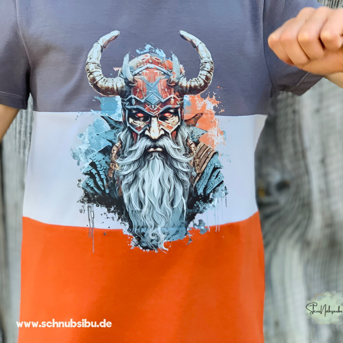 Bügelbild Dunkler Wikinger
